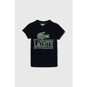 Lacoste tricou de bumbac pentru copii culoarea albastru marin, cu imprimeu imagine