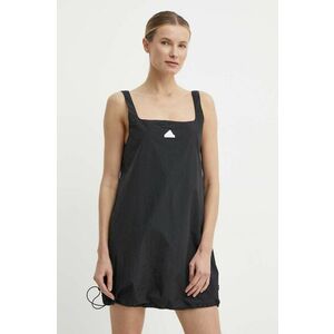 adidas rochie culoarea negru, mini, drept, IQ4823 imagine