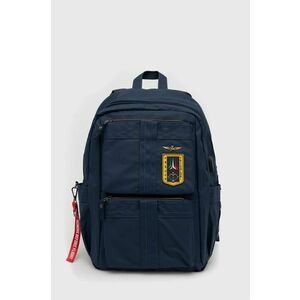 Aeronautica Militare rucsac barbati, culoarea albastru marin, mare, neted imagine