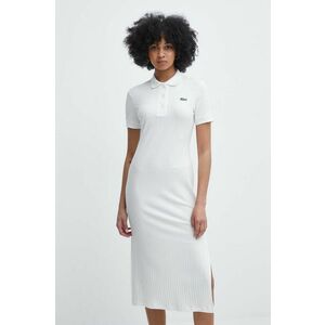 Lacoste rochie culoarea bej, midi, drept imagine