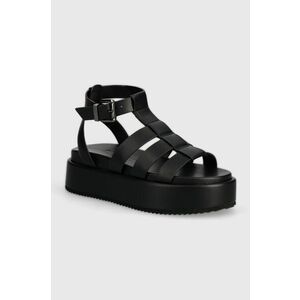 Buffalo sandale Noa Greek Sandal femei, culoarea negru, cu platforma, 1602209.BLK imagine