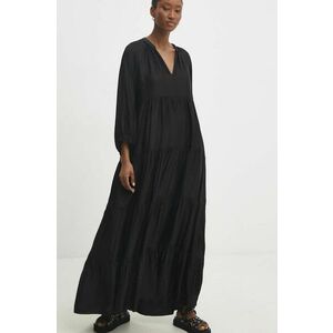 Answear Lab rochie culoarea negru, maxi, evazati imagine