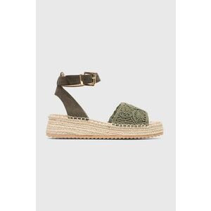 Answear Lab espadrile culoarea verde, cu platforma imagine