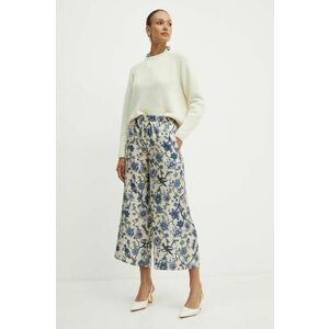 Weekend Max Mara pantaloni de matase lat, high waist, 2425136061600 imagine