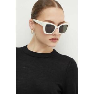 Saint Laurent ochelari de soare femei, culoarea alb imagine