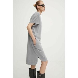 G-Star Raw rochie din bumbac culoarea gri, mini, oversize imagine