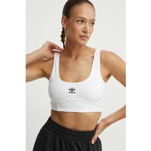 adidas Originals top Trefoil Bra culoarea alb, IN4116 imagine