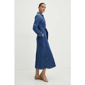 Marella rochie jeans maxi, evazati, 2423226014200 imagine