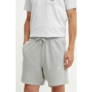 adidas pantaloni scurți din bumbac ALL SZN culoarea gri, melanj, IY4152 imagine