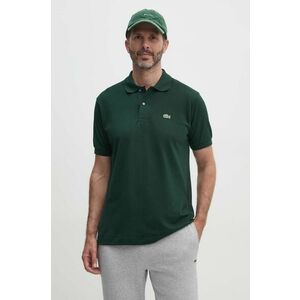 Lacoste polo de bumbac culoarea verde, neted imagine