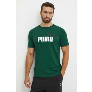 Puma tricou barbati, culoarea verde, cu imprimeu imagine