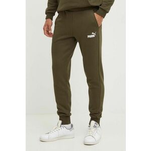 Puma pantaloni de trening culoarea verde, cu imprimeu, 586715 imagine