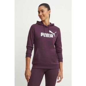 Puma bluza femei, culoarea violet, cu glugă, cu imprimeu imagine