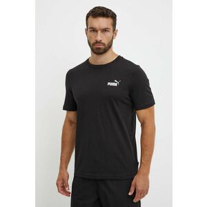 Puma tricou din bumbac barbati, culoarea negru, melanj imagine