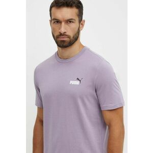 Puma tricou din bumbac barbati, culoarea violet, melanj imagine