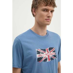 Pepe Jeans tricou din bumbac Clag barbati, cu imprimeu, PM509384 imagine