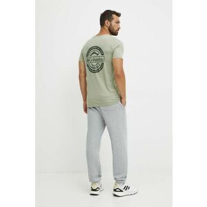 Columbia tricou din bumbac Rapid Ridge barbati, culoarea verde, cu imprimeu, 1934824 imagine