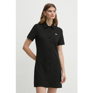 Lacoste rochie culoarea negru, mini, drept imagine