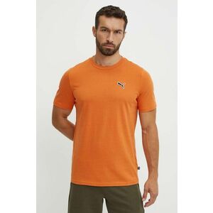 Puma tricou din bumbac BETTER ESSENTIALS barbati, culoarea portocaliu, neted, 675977 imagine