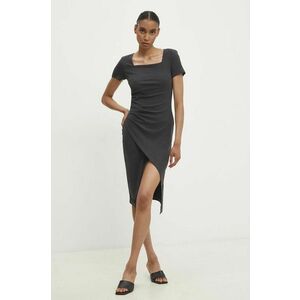 Answear Lab rochie culoarea gri, mini, mulata imagine