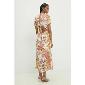 Answear Lab rochie culoarea alb, midi, evazati imagine