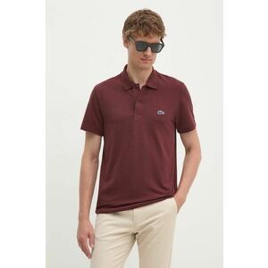 Lacoste tricou polo barbati, culoarea bordo, neted, DH5522 imagine