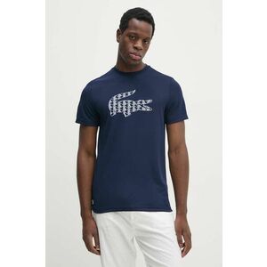 Lacoste tricou barbati, culoarea albastru marin, cu imprimeu, TH2623 imagine