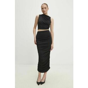 Answear Lab fusta culoarea negru, maxi, creion imagine