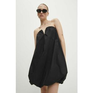 Answear Lab rochie din bumbac culoarea negru, mini, evazati imagine