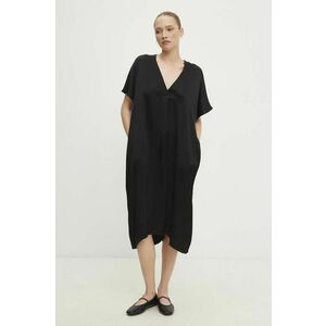 Answear Lab rochie culoarea negru, midi, drept imagine