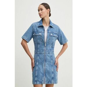 Rochie mini de denim cu capse imagine