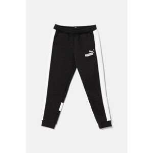 Puma pantaloni de trening din bumbac pentru copii ESS BLOCK Sweatpants culoarea negru, modelator, 681821 imagine