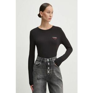 Tommy Jeans longsleeve femei, culoarea negru, DW0DW18411 imagine