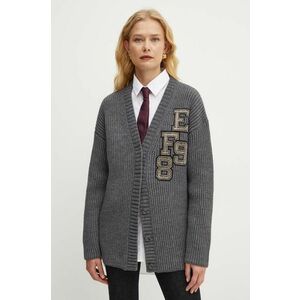 Elisabetta Franchi cardigan din lana culoarea gri, călduros, MK88T46E2 imagine