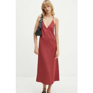 Stine Goya rochie culoarea bordo, midi, evazati, SG5862 imagine