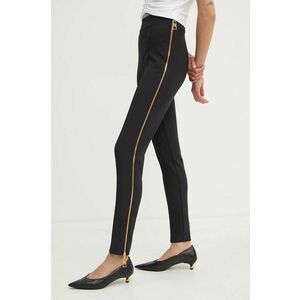 Elisabetta Franchi pantaloni femei, culoarea negru, mulata, high waist, PA00546E2 imagine