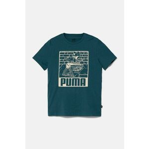 Puma tricou de bumbac pentru copii ESS+ MID 90sphic Tee culoarea verde, cu imprimeu, 681873 imagine