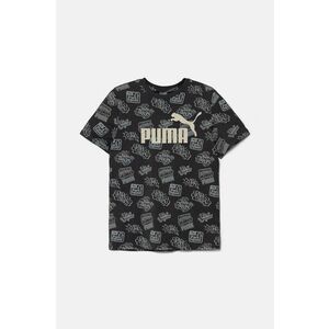 Puma tricou de bumbac pentru copii ESS+ MID 90s AOP Tee culoarea gri, modelator, 681875 imagine