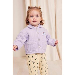 Bobo Choses bluza bebe Funny face culoarea violet, neted, 224AB039 imagine