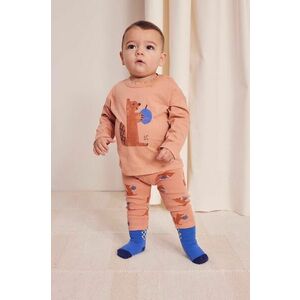 Bobo Choses longsleeve din bumbac pentru bebeluși Hungry Squirrel culoarea portocaliu, cu imprimeu, 224AB017 imagine