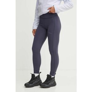 Jack Wolfskin leggins sport Klintal femei, culoarea gri, neted, 1508901 imagine