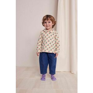 Bobo Choses longsleeve din bumbac pentru bebeluși Cherry culoarea bej, 224AB022 imagine