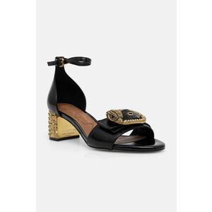 Kurt Geiger London sandale de piele Mayfair Block Mid Heel culoarea negru, 9990500309 imagine