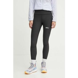 Jack Wolfskin leggins sport Kammweg femei, culoarea negru, neted, 1509091 imagine