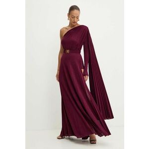 Elisabetta Franchi rochie culoarea bordo, maxi, evazati, AB68646E2 imagine