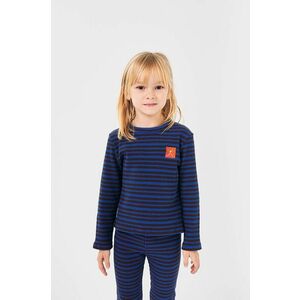 Bobo Choses longsleeve copii Funny face culoarea maro, neted, 224AC026 imagine