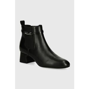 Karl Lagerfeld ghete chelsea de piele BONNIE femei, culoarea negru, cu toc drept, KL30344 imagine