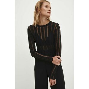 Answear Lab bluza femei, culoarea negru, neted imagine