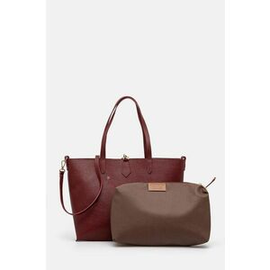 Answear Lab poseta de piele culoarea bordo imagine