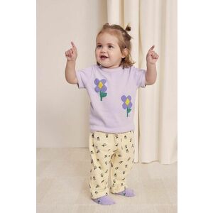 Bobo Choses tricou bebe Pansy Flower culoarea violet, 224AB025 imagine